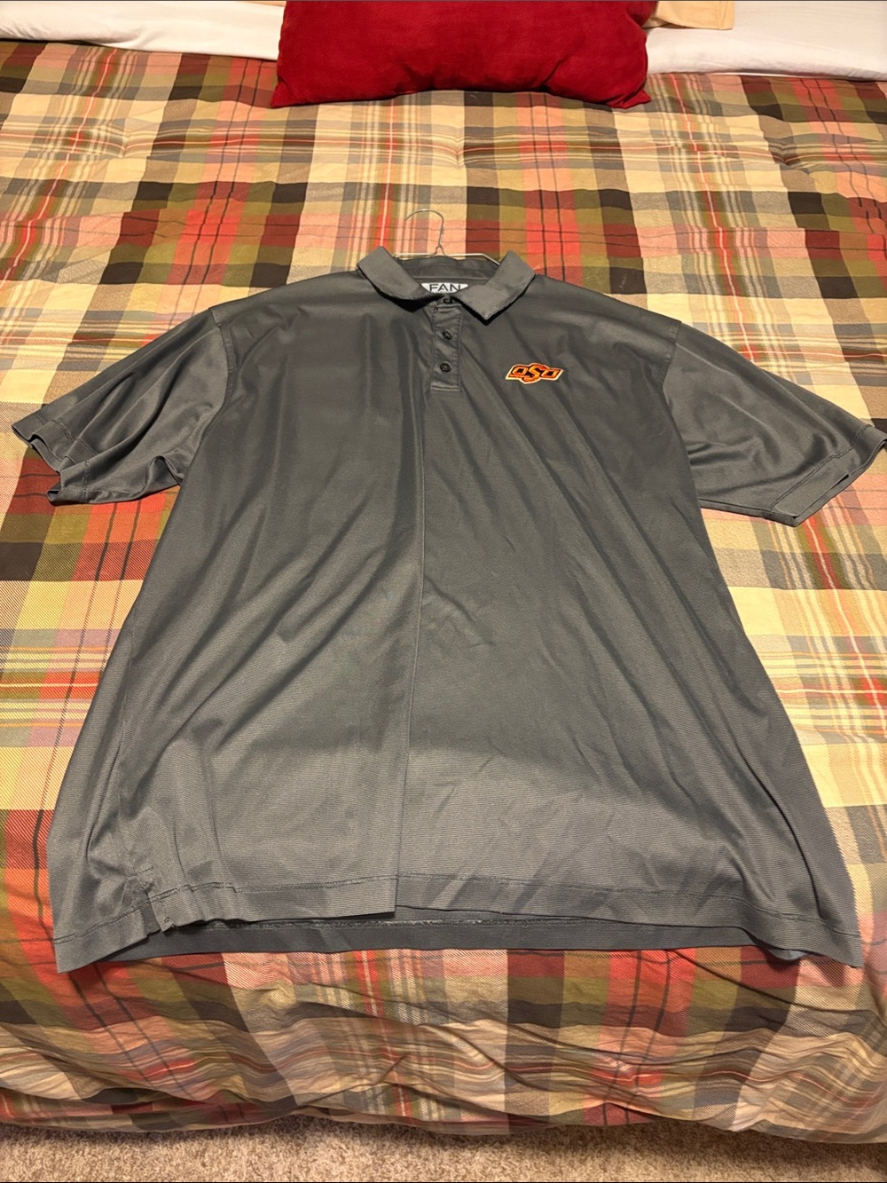 OSU Embroidered Men's Gray Performance Polo